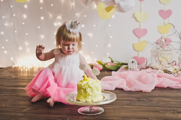 Il bambino festeggia il suo primo compleanno 5373 . — Foto Stock