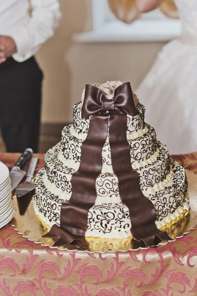 Tårta med bruna mönster 5265. — Stockfoto