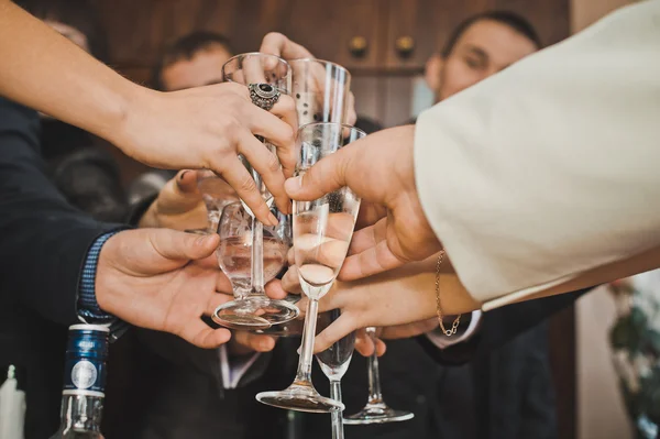 Hands with glasses 952. — Stock Photo, Image