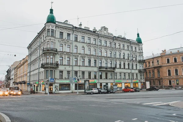 Facade of the building located on the  Fontanka River 1186. — Stock Photo, Image