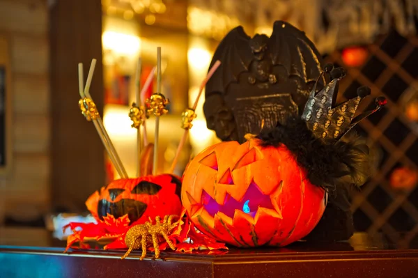 Caféschmuck an einem Feiertag zu Halloween 1239. — Stockfoto