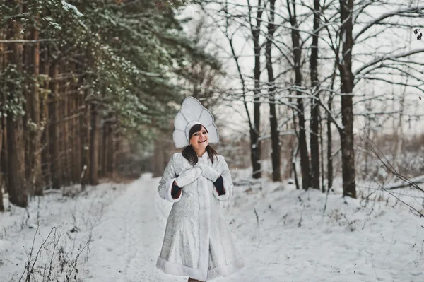 Snow Maiden Father Frosts granddaughter 1475. — Stock Photo, Image
