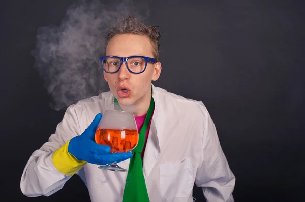 Entertaining chemistry and mad scientists 1527. — Stock Photo, Image