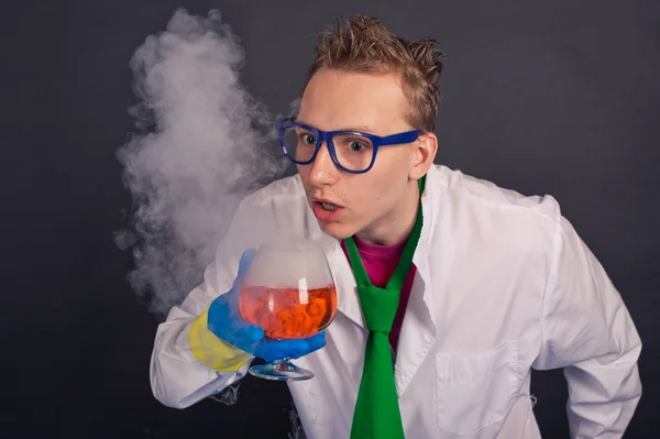Mad scientists make experiments 1523. — Stock Photo, Image