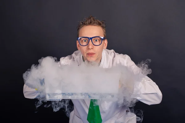 Entertaining chemistry and mad scientists 1566. — Stock Photo, Image