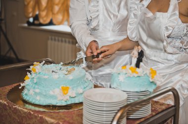 Yeni evli çiftin 1753 rakamları ile pasta.