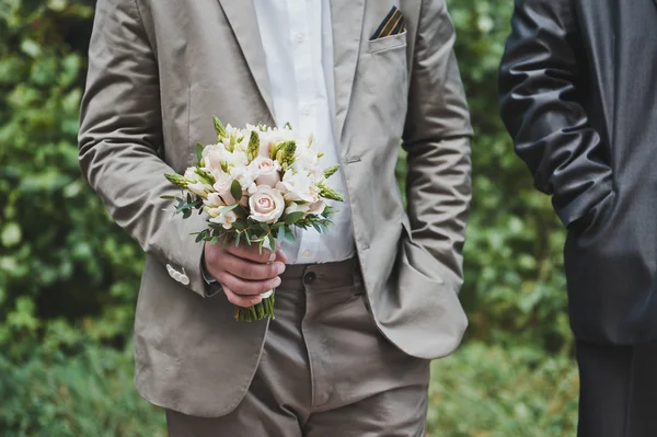 Bouquet in hands 1794. — Stock Photo, Image