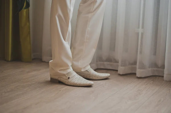 Mans feet in trousers 1810. — Stock Photo, Image