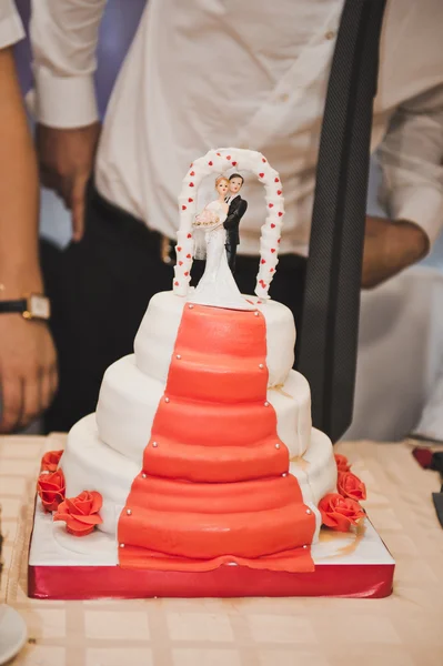 Tarta con figuras del novio y la novia 1867 . —  Fotos de Stock