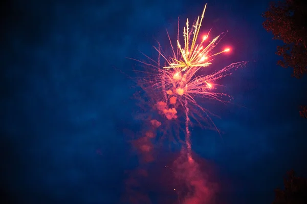 Fireworks over the night sky 1944. — Stock Photo, Image