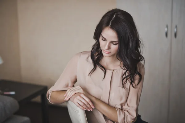 The girl in a chair 1992. — Stock Photo, Image