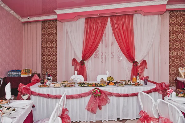 The wedding hall decorated with a fabric 2105. — Stock Photo, Image