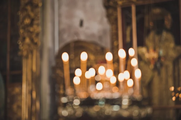 Candele in chiesa nella città di Arzamas 2323 . — Foto Stock