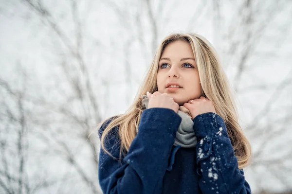 Porträtt av flickan i vintern 2806. — Stockfoto