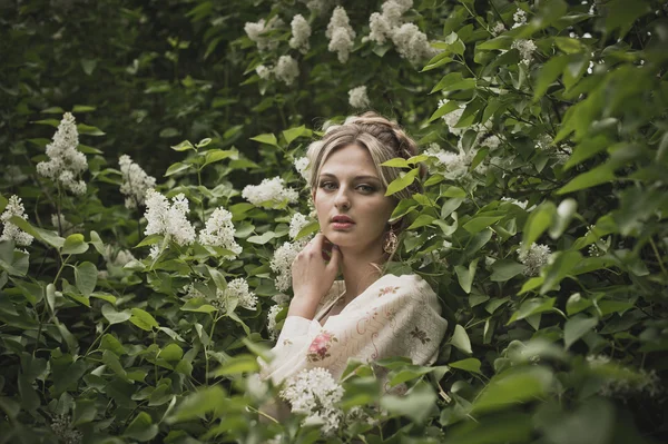 Spring portrait of the girl in a dress 2840. — Stock Photo, Image