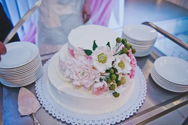 En tårta i form av blomsterrabatter 4084. — Stockfoto