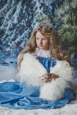 Noel ağaçları 4573 kar kar Prenses oturuyor.