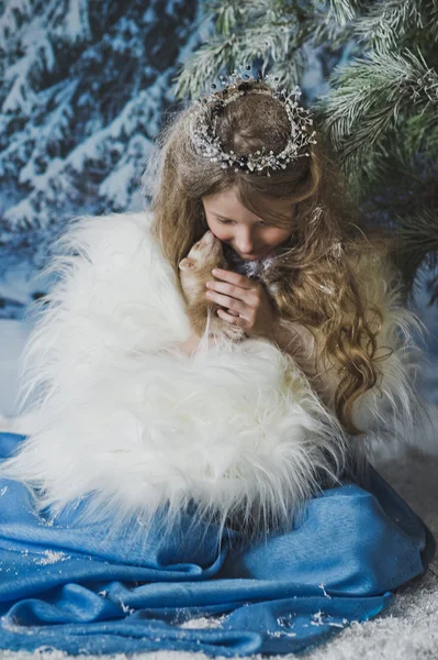The Princess around the Christmas tree 4577. — Stock Photo, Image