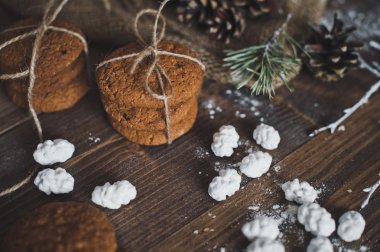 Kahve ve kurabiye ahşap tablo 5094.