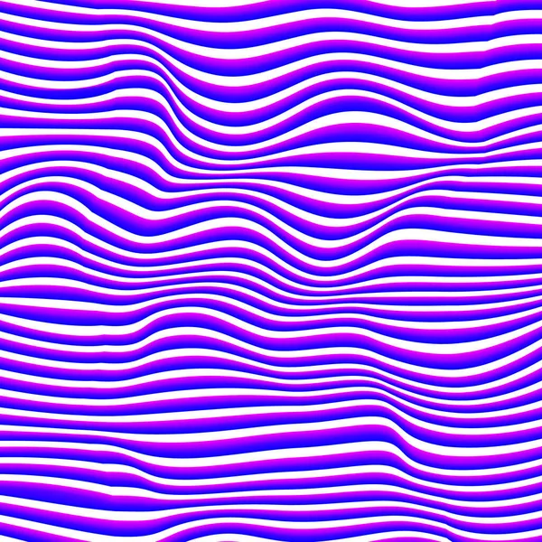 Abstrait Isolé Lumineux Fond Vectoriel Rayures Ondulées Illusion Optique — Image vectorielle