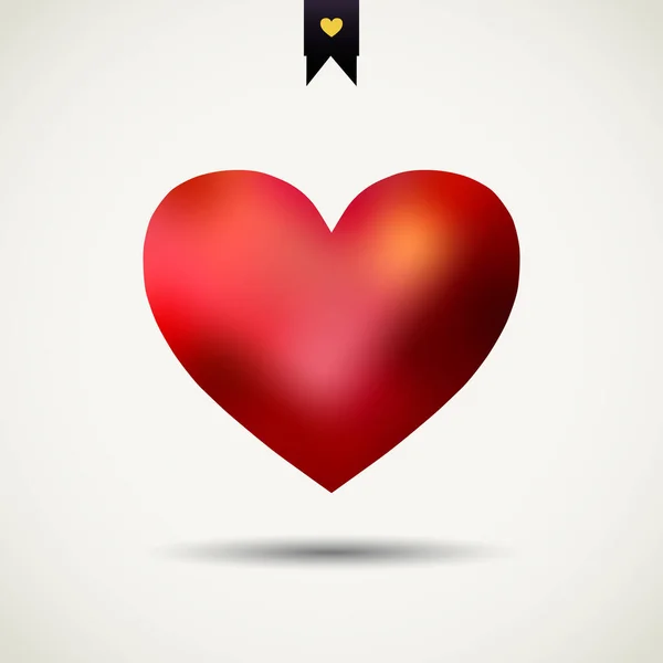 Затьмарене Серце Валентинів День Тінню Значком Векторна Ілюстрація Усі Ізольовані — стоковий вектор
