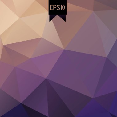 Buruşuk üçgen arka plan. Düşük polimerli tasvir. Etiket