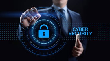 Siber güvenlik veri koruması bilgi gizliliği internet teknolojisi kavramı.