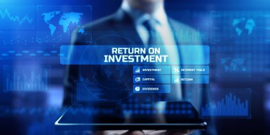 ROI Yatırım Dönüşü Finansal Ticaret İş Konsepti.