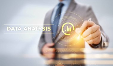 Veri analizi iş zekası analizi internet teknolojisi kavramı.