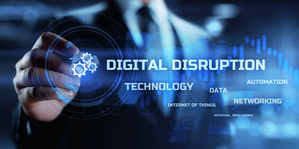 Цифрова трансформація руйнування інноваційні технології бізнес інтернет концепція . — стокове фото