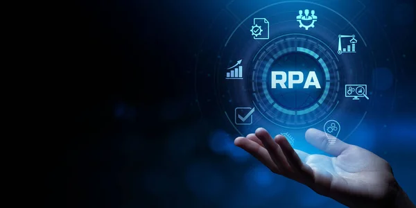 RPA Robotic process automation innovation business technology concept. — Foto Stock