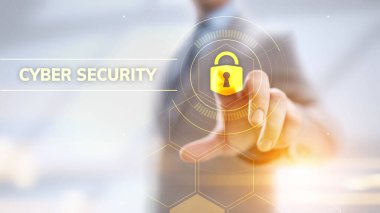 Siber güvenlik veri koruması bilgi gizliliği internet teknolojisi kavramı.