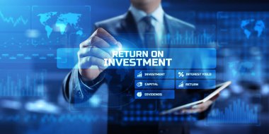ROI Yatırım Dönüşü Finansal Ticaret İş Konsepti.