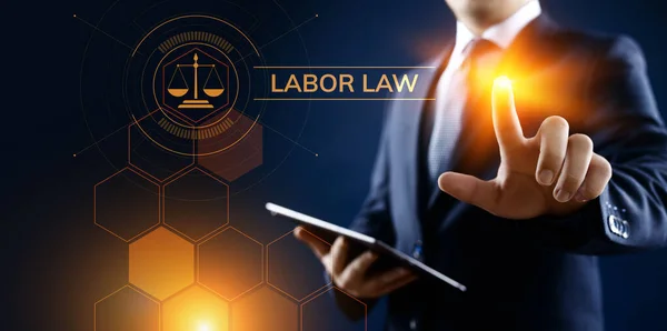 劳动法、律师、律师、律师、法律咨询业务概念的筛选. — 图库照片