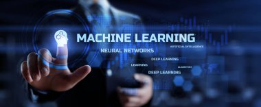 Makine öğrenme yapay zeka yenilik otomasyon teknolojisi konsepti.