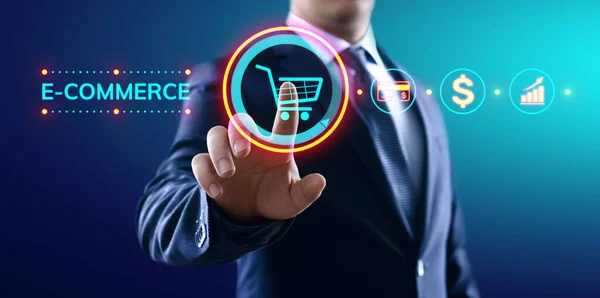 E-commerce Online Shopping Digital marketing e vendite business technology concept. — Foto Stock