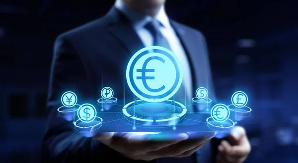 Euro Zeichen Devisenhandel Geschäftskonzept. — Stockfoto