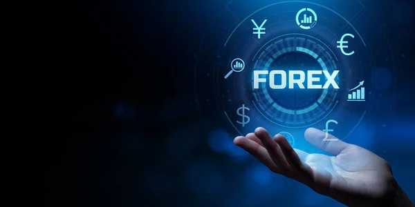 Konsep investasi keuangan bisnis pertukaran mata uang Forex perdagangan. — Stok Foto