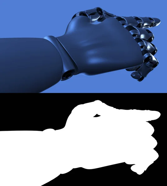 En robots hand. Koncept för Internetteknik. 3D-återgiven illustration — Stockfoto