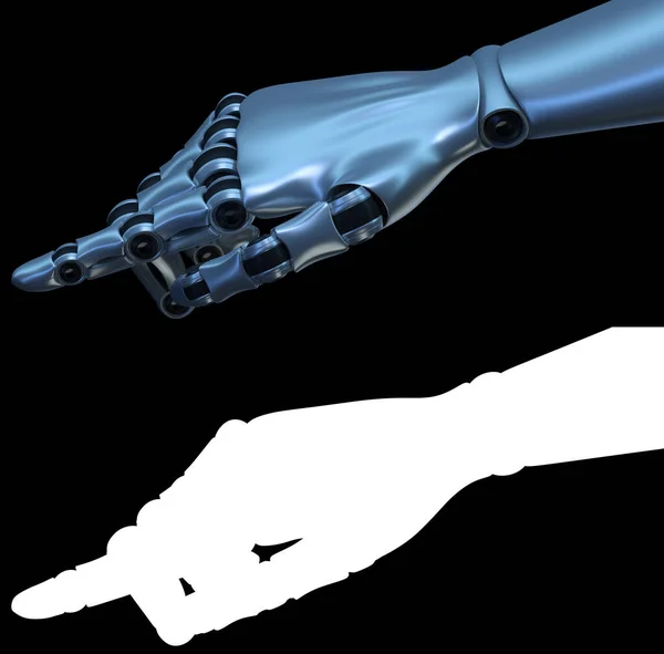 Hand of a robot. Internet technology concept. 3D rendered illustration — Stock Photo, Image