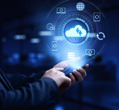 Yedekleme düğmesi felaket geri kazanma internet teknolojisi kavramı.