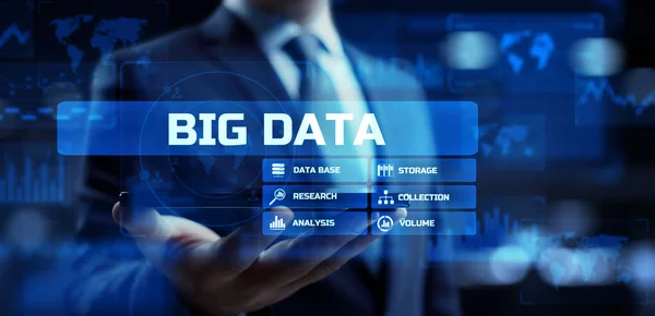 Big Data Science Analytics Analysis Koncepcja technologii biznesowych. — Zdjęcie stockowe