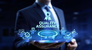 VR ekranında kalite güvencesi sertifika standart kavramı