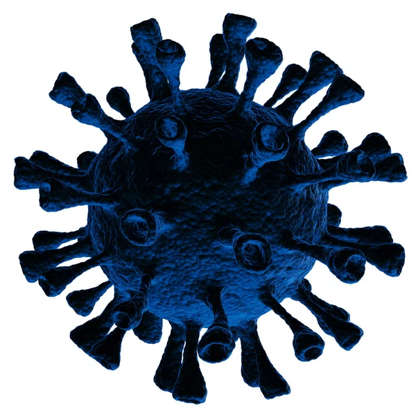Coronavirus covid-19 unter dem Mikroskop. 3D gerenderte Illustration — Stockfoto