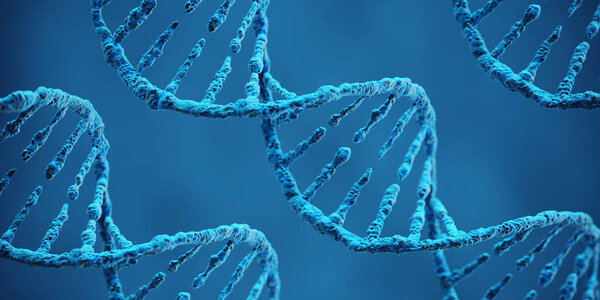 Генетическая концепция ДНК-биотехнологии. 3d-рендеринг