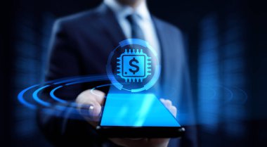 Fintech finansal teknoloji dijital para İnternet bankacılık kavramı ekranda