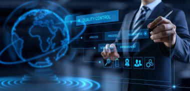 Kalite kontrol güvencesi standart sertifika teknolojisi kavramı