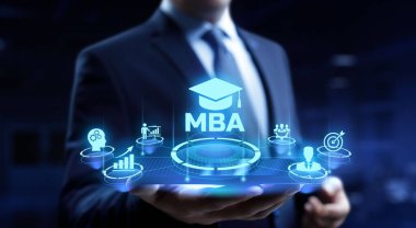 MBA İşletme Yönetimi Eğitim Kişisel Geliştirme Konsepti