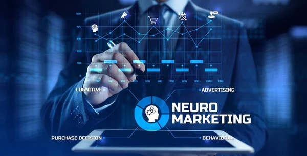 Neuromarketing. Koncepcja strategii marketingowej sprzedaży i reklamy — Zdjęcie stockowe