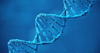 DNA biyoteknoloji bilim tıp genetik konsepti. 3d Resim Hazırlama